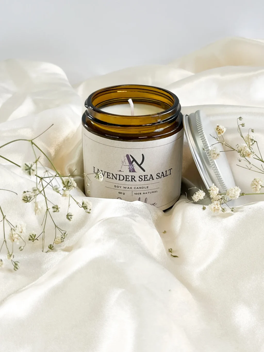 ⁦נר ריחני LAVENDER SEA SALT⁩ – תמונה ⁦4⁩
