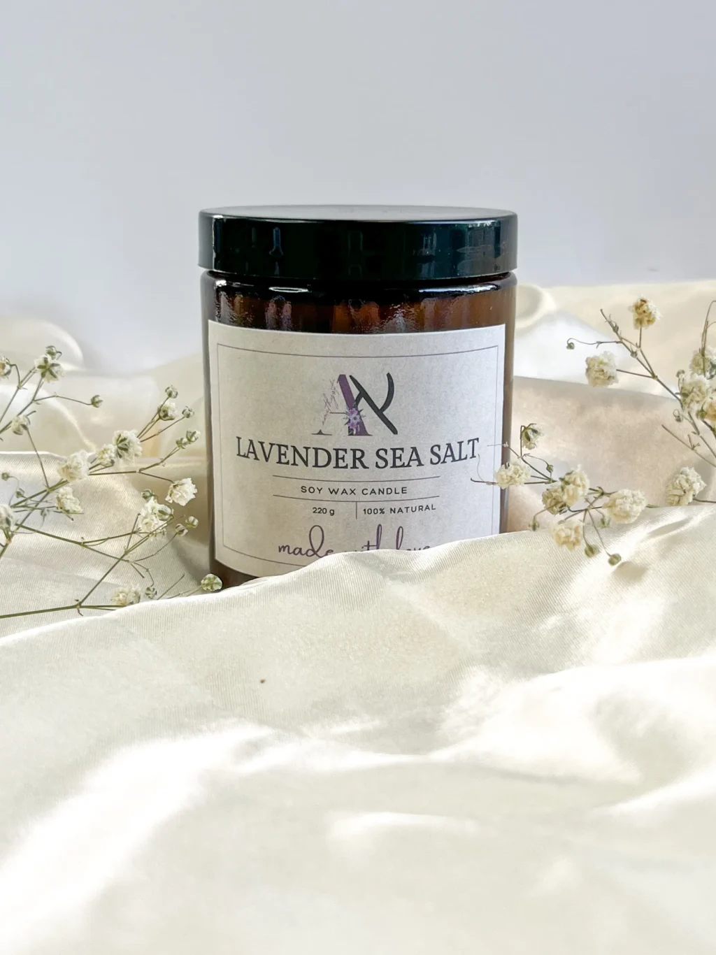 ⁦נר ריחני LAVENDER SEA SALT⁩ – תמונה ⁦2⁩