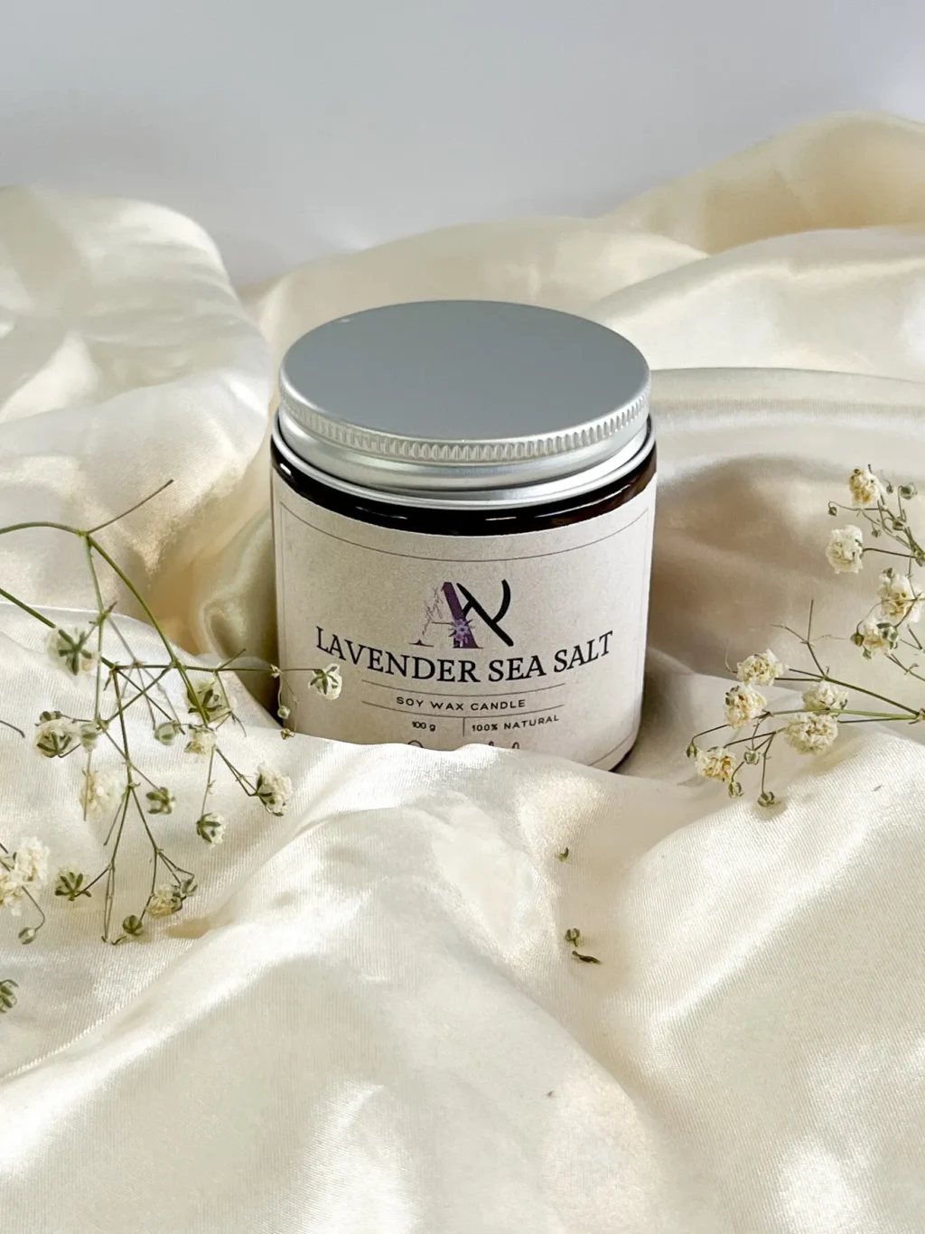 נר ריחני LAVENDER SEA SALT